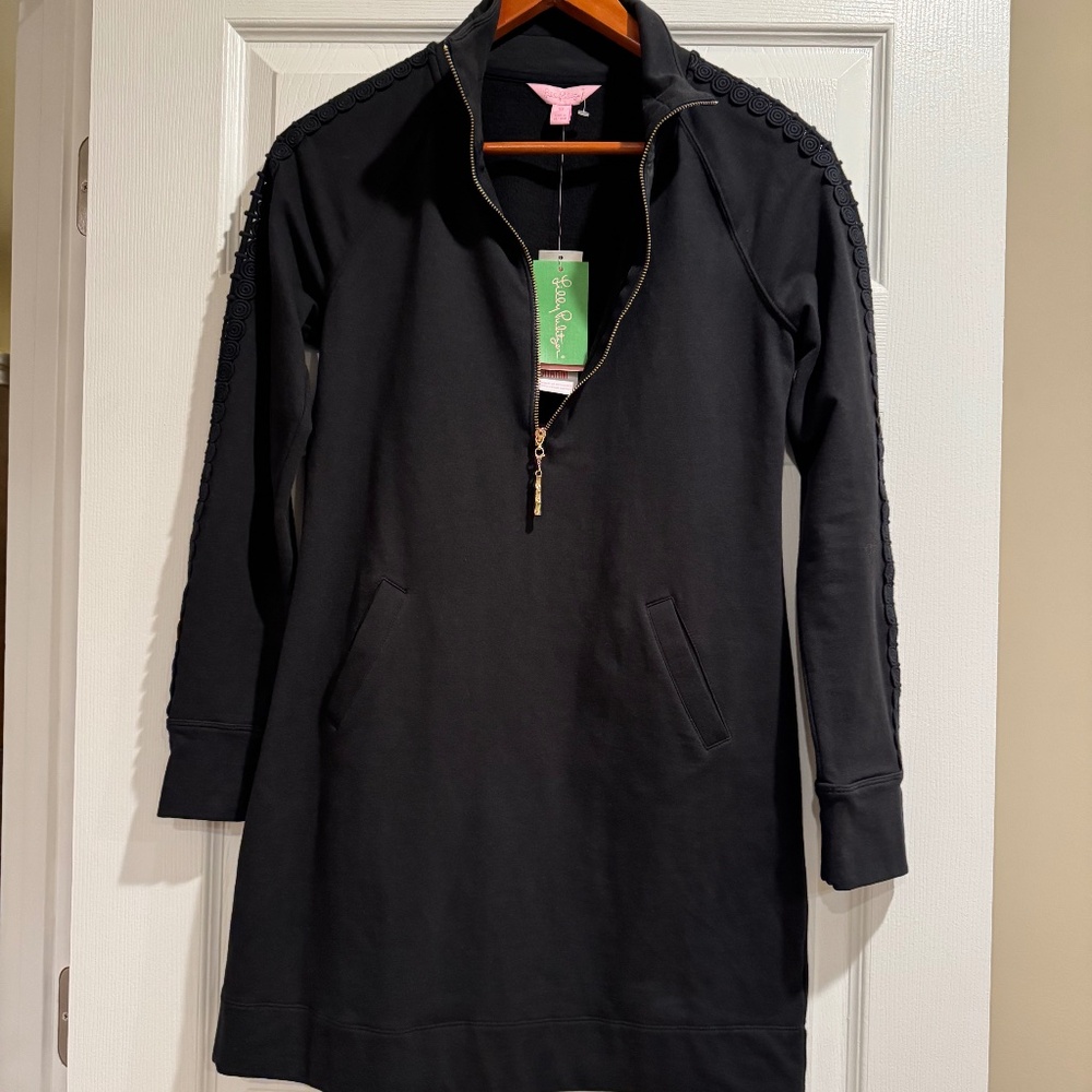 Lilly Pulitzer Skipper Popover Black Dress